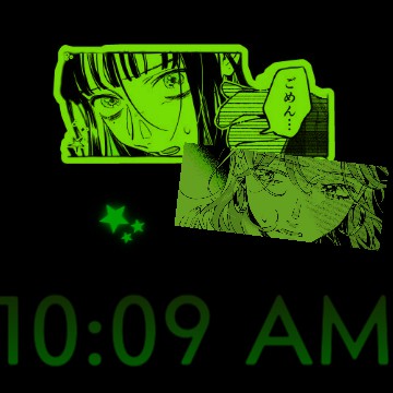 green Yuri clock