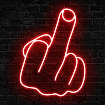 Middle finger red