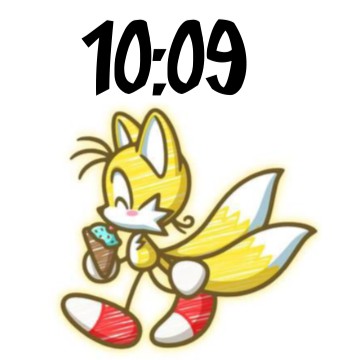 Miles Tails Prower clock