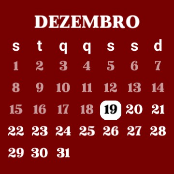 Calendario vermelho 