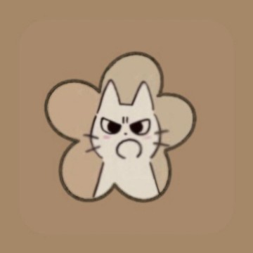 Aesthetic brown flower cat