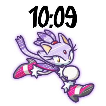 Blaze The Cat clock