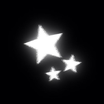 grunge white star