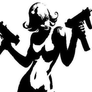 Black and White y2k woman 