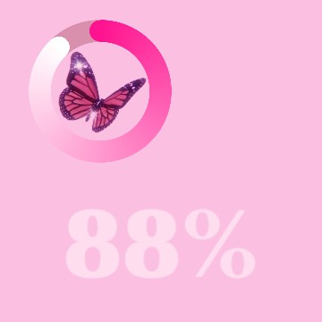 Bateria Rosa Borboleta  Copy