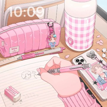 Kawaii Studying widget/creds to the artist 