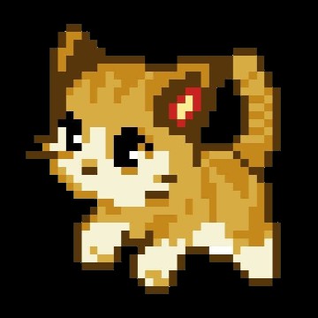 Ginger pixel kitty
