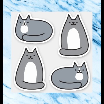 Blue marble with cats