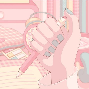 Aesthetic pink anime bubbly